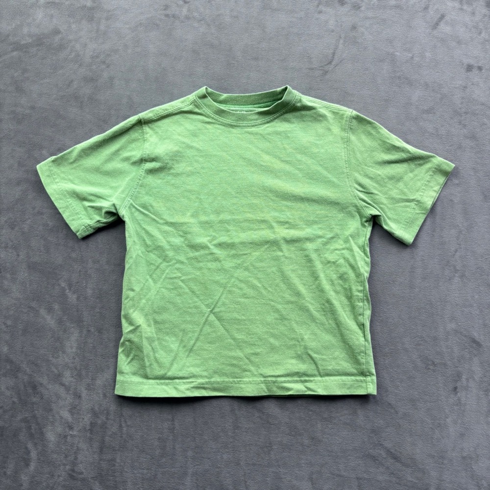 LL Bean Kids Green Short Sleeve Cotton T-Shirt Size 6x-7 Crewneck Tee